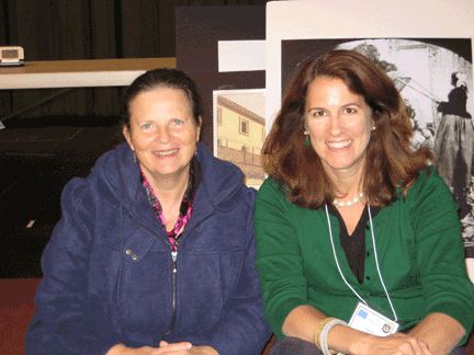 Carol Chapman with author Sarah Albee